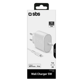 Caricabatterie USB Caricabatterie Sbs TETRLHSTD89 WALL CHARGER 5W White (ord.min.1.00 unità)