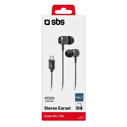 Auricolari microfono filo Auricolari microfono filo Sbs TEEARTYCK STUDIO MIX 100C Black (ord.min.1.00 unità)