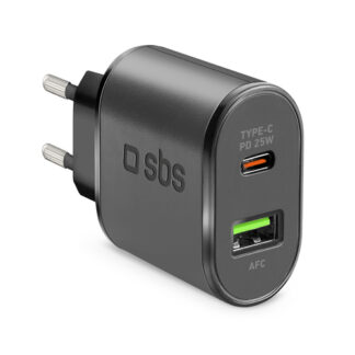 Caricabatterie USB Caricabatterie Sbs TETRPD25W WALL CHARGER 25W Power Delivery Black (ord.min.1.00 unità)