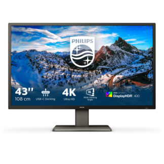 Monitor Philips 439P1 00 P LINE Multiview Black Monitor (ord.min.1.00unità)