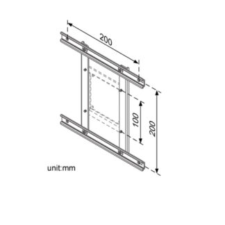 Kit VESA Kit VESA Itb RO17 03 1106 Da 100×100 a 200×200 Silver (ord.min.1.00 unità)
