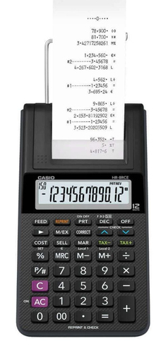 Calcolatrice Calcolatrice Casio HR 8RCE BK HR SERIES Printing Calculator Black (ord.min.1.00 unità)