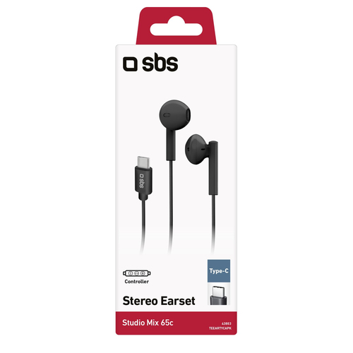 Auricolari microfono filo Auricolari microfono filo Sbs TEEARTYCAPK STUDIO MIX 65C Black (ord.min.1.00 unità)