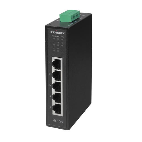 Switch di rete Switch di rete Edimax IGS 1005 INDUSTRIAL Din Rail Black (ord.min.1.00 unità)