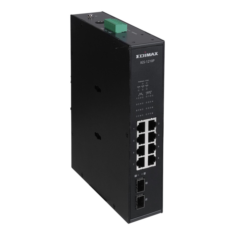 Switch di rete Switch di rete Edimax IGS 1210P INDUSTRIAL Din Rail Black (ord.min.1.00 unità)