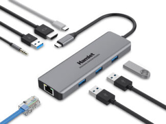 Hub multiporta HUB Hamlet HDKC PD200U Docking Station Grey (ord.min.1.00 unità)