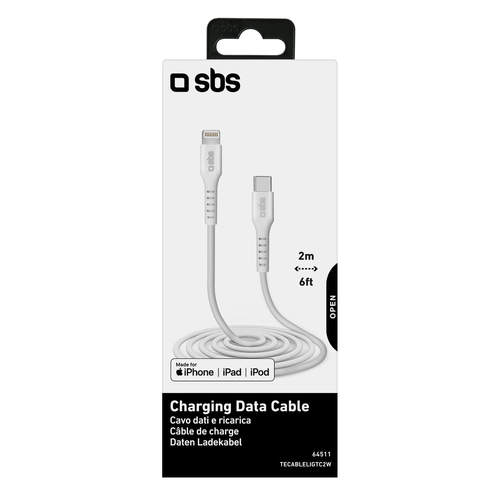 Cavo Lightning Cavo Lightning Sbs TECABLELIGTC2W CHARGING DATA CABLE Certificato Appl (ord.min.1.00 unità)