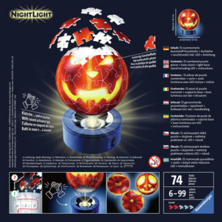 Puzzle Puzzle Ravensburger 11253 3D Zucca di Hallowen Night con luce (ord.min.1.00 unità)