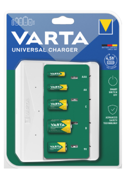 Caricabatterie Caricabatterie Varta 57658101401 CHARGER Bianco (ord.min.1.00 unità)
