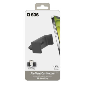 Supporto auto smartphone Sbs TESUPAIRCLIP Air Vent Car Holder Black Supporto auto smartphone (ord.min.1.00unità)