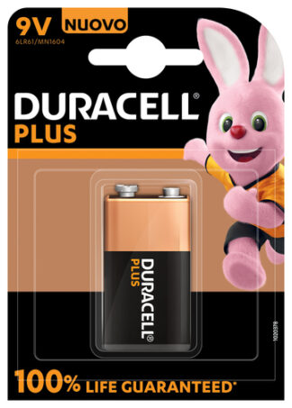 Batteria Transistor 9V Batteria Transistor 9V Duracell DU0503 PLUS (ord.min.1.00 unità)
