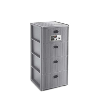 Cassettiera salvaspazio Cassettiera salvaspazio Stefanplast 30418 ELEGANCE 4C Grigio (ord.min.1.00 unità)