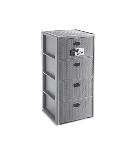 Cassettiera salvaspazio Cassettiera salvaspazio Stefanplast 30418 ELEGANCE 4C Grigio (ord.min.1.00 unità)