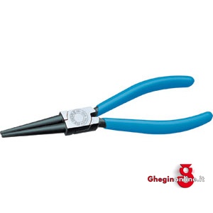 PINZE CON BECCHI TONDI LUNGHI TESTA LACCATA NERA E IMPUGNATURE PLASTIFICATE 231G 160 PINZE BECCHI TONDI L. long round nose pliers Orig. Gedore