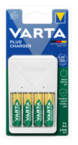 Caricabatterie e batterie Caricabatterie Varta 57657101451 PLUG CHARGER Bianco (ord.min.1.00 unità)