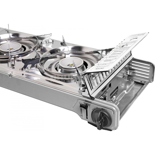 Fornello campeggio Fornello campeggio Brunner 0708017N Devil Double Grill Cromo (ord.min.1.00 unità)