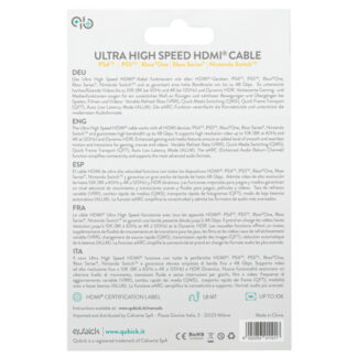 Cavo HDMI Cavo HDMI Qubick ACMU0048 8K Black (ord.min.1.00 unità)