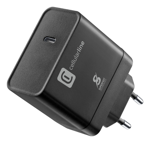 Caricabatterie USB Caricabatterie Cellular Line ACHSMUSBC65WK CHARGER ULTRA 65W Power Del (ord.min.1.00 unità)