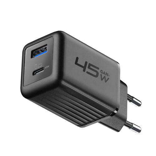 Caricabatterie USB Caricabatterie Cellular Line ACHUSBGAN2PD45WK MULTIPOWER MICRO 45W GaN (ord.min.1.00 unità)