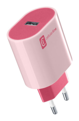 Caricabatterie USB Caricabatterie Cellular Line ACHUSBSMART12WP STYLECOLOR 12W Rosa (ord.min.1.00 unità)
