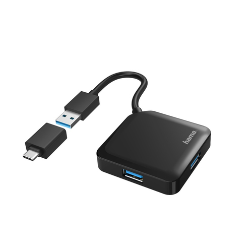 Hub USB Hub USB Hama 00200116 3.2 Black (ord.min.1.00 unità)