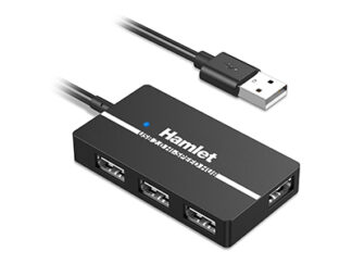 Hub USB Hub USB Hamlet XHUB 04U2 2.0 Black (ord.min.1.00 unità)