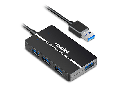 Hub USB Hub USB Hamlet XHUB 04U3 3.0 Black (ord.min.1.00 unità)
