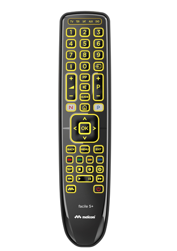 Telecomando tv Telecomando tv Meliconi 806080 GUMBODY Facile 5+ Black (ord.min.1.00 unità)