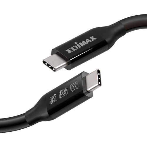 Cavo USB C Cavo USB C Edimax UC4 020TP UC4 SERIES 240W Usb4 Thunderbolt 3 Black (ord.min.1.00 unità)