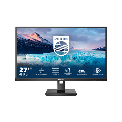Monitor Monitor Philips 273S1 00 S LINE Docking Usb C Black (ord.min.1.00 unità)
