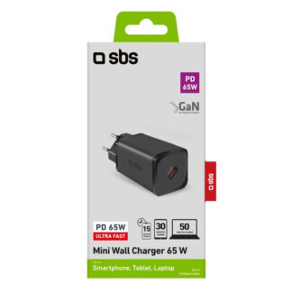 Caricabatterie USB Caricabatterie Sbs TETRGAN1C65W MINI WALL CHARGER 65W GaN Power Delive (ord.min.1.00 unità)
