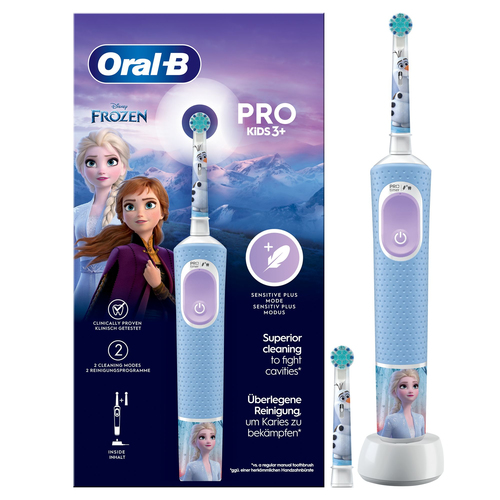 Spazzolino elettrico Spazzolino elettrico Oral B PRO KIDS Frozen Azzurro e Bianco (ord.min.1.00 unità)