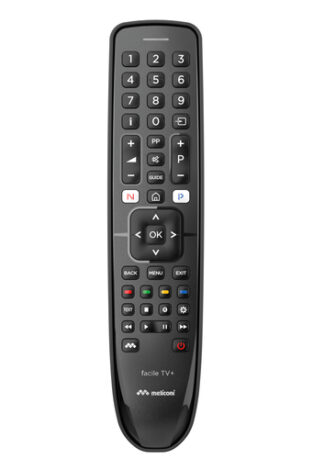 Telecomando tv Telecomando tv Meliconi 806079 GUMBODY Facile TV+ Black (ord.min.1.00 unità)