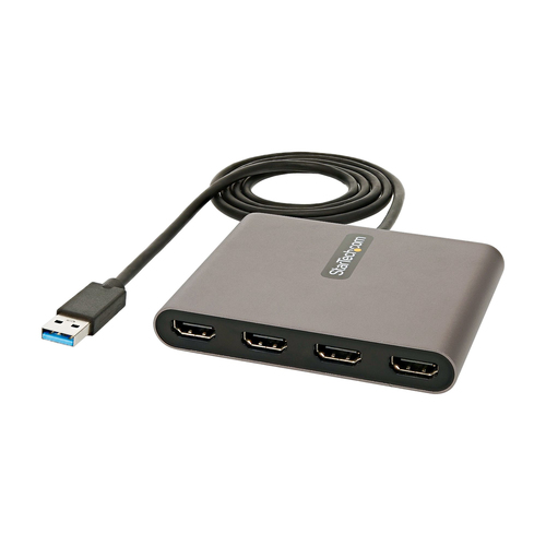 Cavo adattatore Cavo adattatore Startech.Com USB32HD4 USB a HDMI a 4 porte Grigio (ord.min.1.00 unità)
