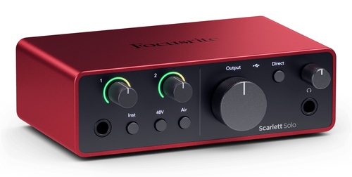 Interfaccia audio Interfaccia audio Focusrite SCARLETT Solo 4Gen Red e Black (ord.min.1.00 unità)