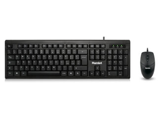 Tastiera e mouse Tastiera e mouse Hamlet XKKMICEU200 SERIE 200 Business Kit Black (ord.min.1.00 unità)