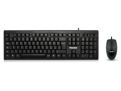 Tastiera e mouse Tastiera e mouse Hamlet XKKMICEU200 SERIE 200 Business Kit Black (ord.min.1.00 unità)