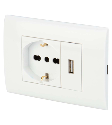 Placca elettrica Placca elettrica Poly Pool PP6096X Bianco (ord.min.1.00 unità)