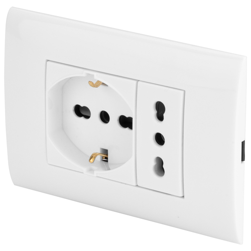 Placca elettrica Placca elettrica Poly Pool PP6094X Bianco (ord.min.1.00 unità)