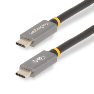 Cavo USB C Cavo USB C Startech.Com CC1M 40G USB CABLE 100W USB4 Black e Gray (ord.min.1.00 unità)