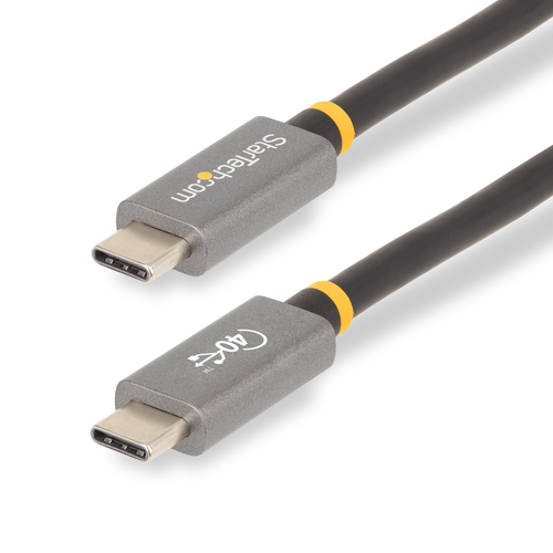 Cavo USB C Cavo USB C Startech.Com CC1M 40G USB CABLE 100W USB4 Black e Gray (ord.min.1.00 unità)