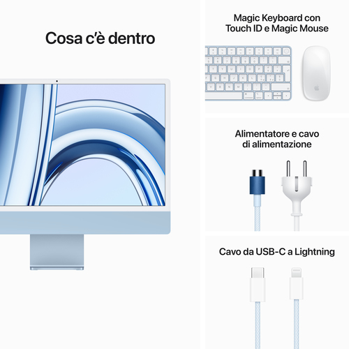 All in one All in one Apple MQRQ3T A IMAC Blue (ord.min.1.00 unità)