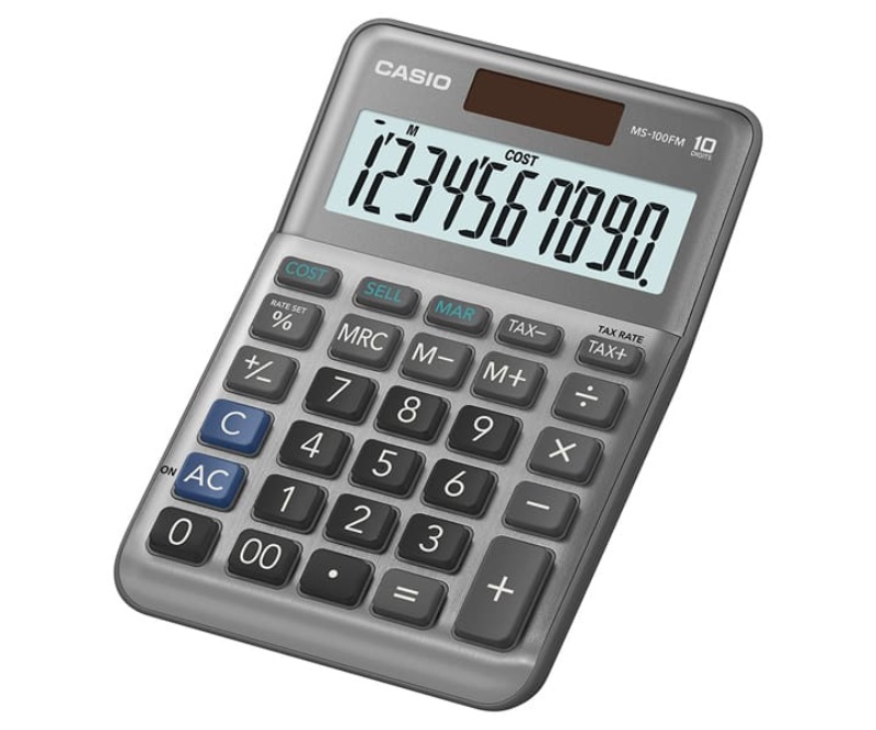 Calcolatrice Calcolatrice Casio MS 100FM MS SERIES Grigio (ord.min.1.00 unità)