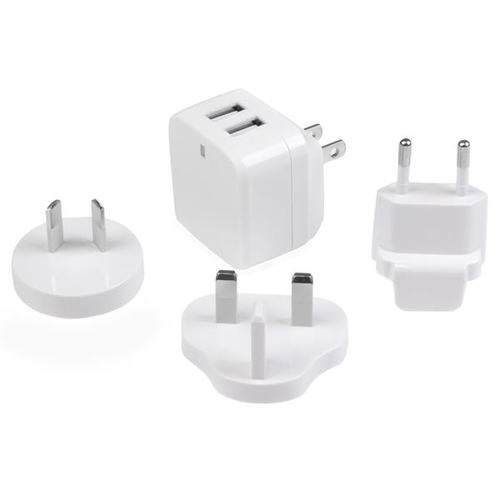 Adattatore da viaggio Adattatore da viaggio Startech.Com USB2PACWH 2 porte USB White (ord.min.1.00 unità)