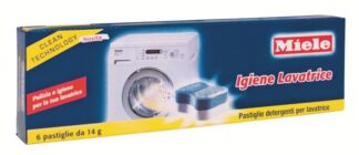 Detergente pulizia lavatrice Detergente pulizia lavatrice Miele EC037735 Tabs Igienizzante (6pz) (ord.min.1.00 unità)