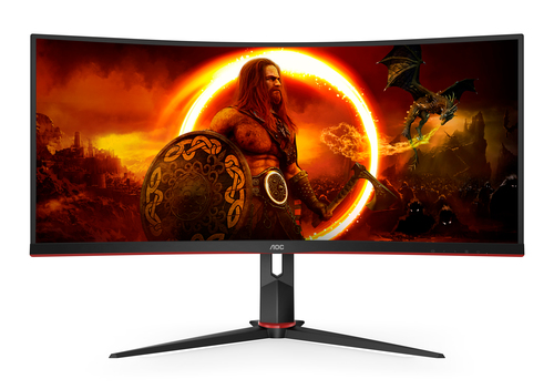 Monitor Monitor Aoc CU34G2XP BK AGON Curvo Black e Red (ord.min.1.00 unità)