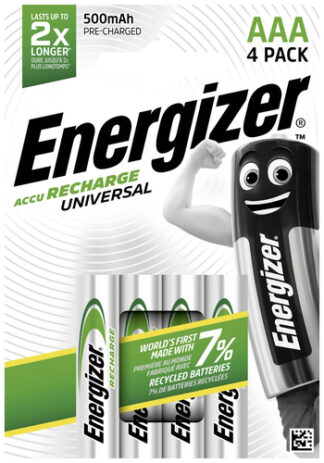 Batteria Ministilo AAA ricaricabile Batteria Ministilo AAA ricaricabile Energizer E301375705 RECHARGE UNIV (ord.min.1.00 unità)