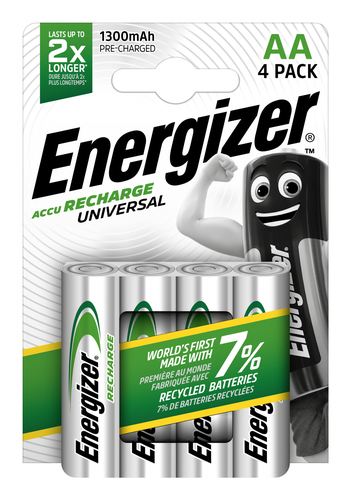 Batteria Stilo AA ricaricabile Batteria Stilo AA ricaricabile Energizer E301376005 RECHARGE UNIVERSAL (ord.min.1.00 unità)