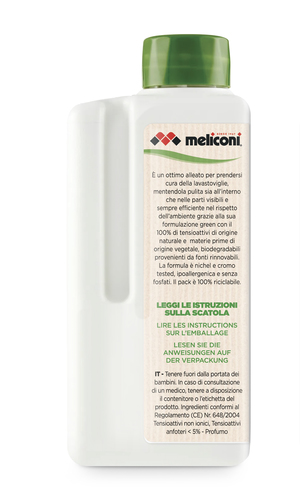 Detergente pulizia lavastoviglie Detergente pulizia lavastoviglie Meliconi 656162 GREEN Eco 2in1 2x250 (ord.min.1.00 unità)