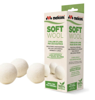 Set palline asciugatrice Set palline asciugatrice Meliconi 621026 GREEN Soft Wool (ord.min.1.00 unità)